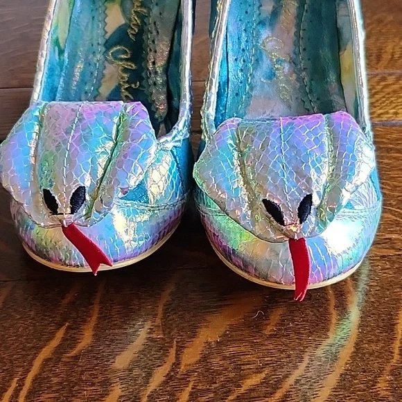 Irregular Choice Minoa cobra python snake shoes size 39 blue - Picture 2 of 14